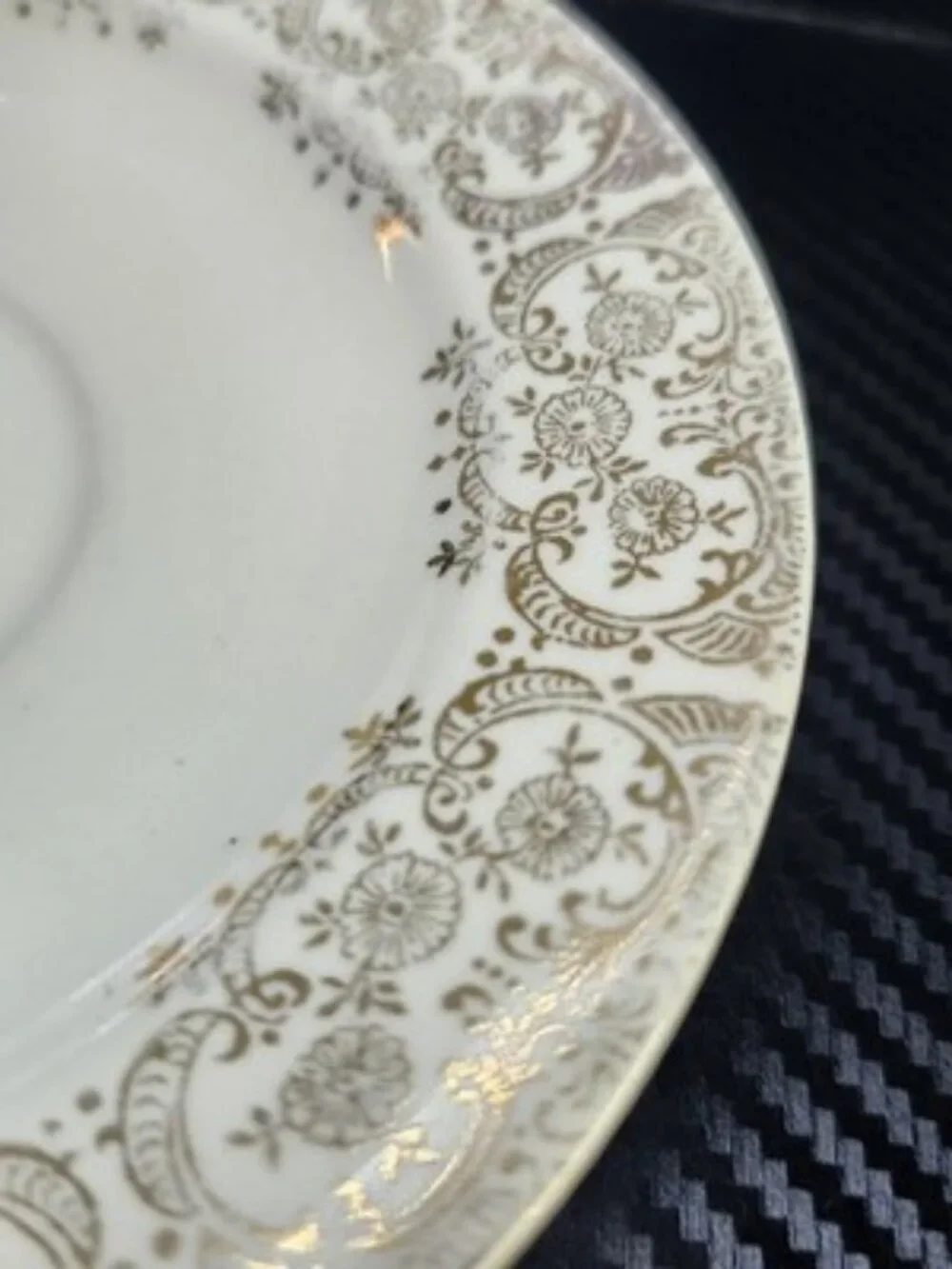 Vintage Homer Laughlin 22 Carat Gold Filligree Tea Saucer